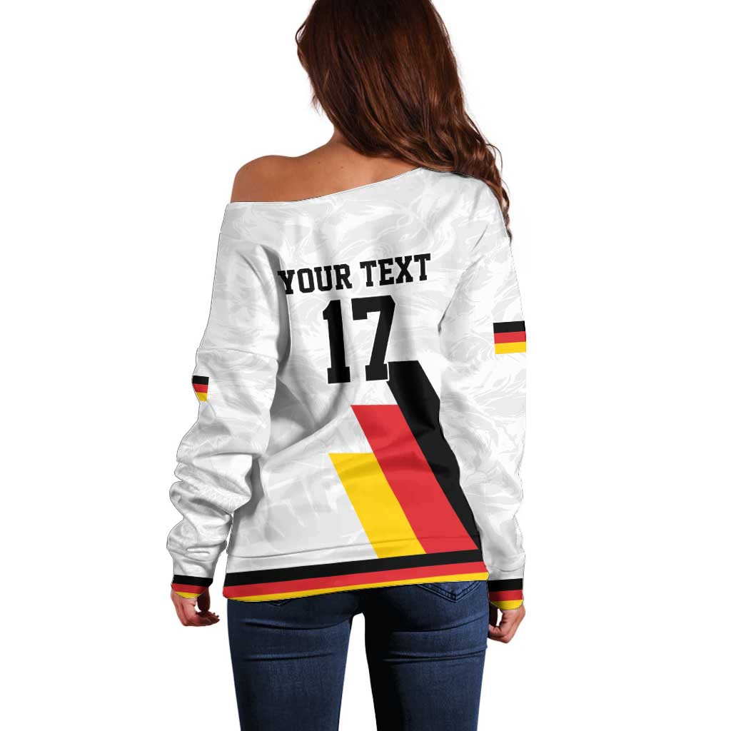 Custom Germany Ice Hockey Off Shoulder Sweater Retro Jersey
