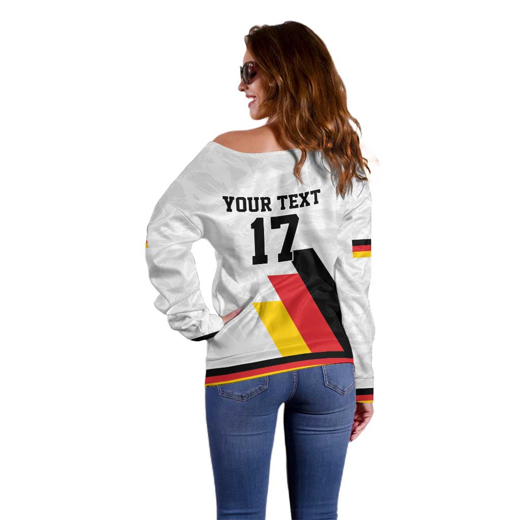 Custom Germany Ice Hockey Off Shoulder Sweater Retro Jersey