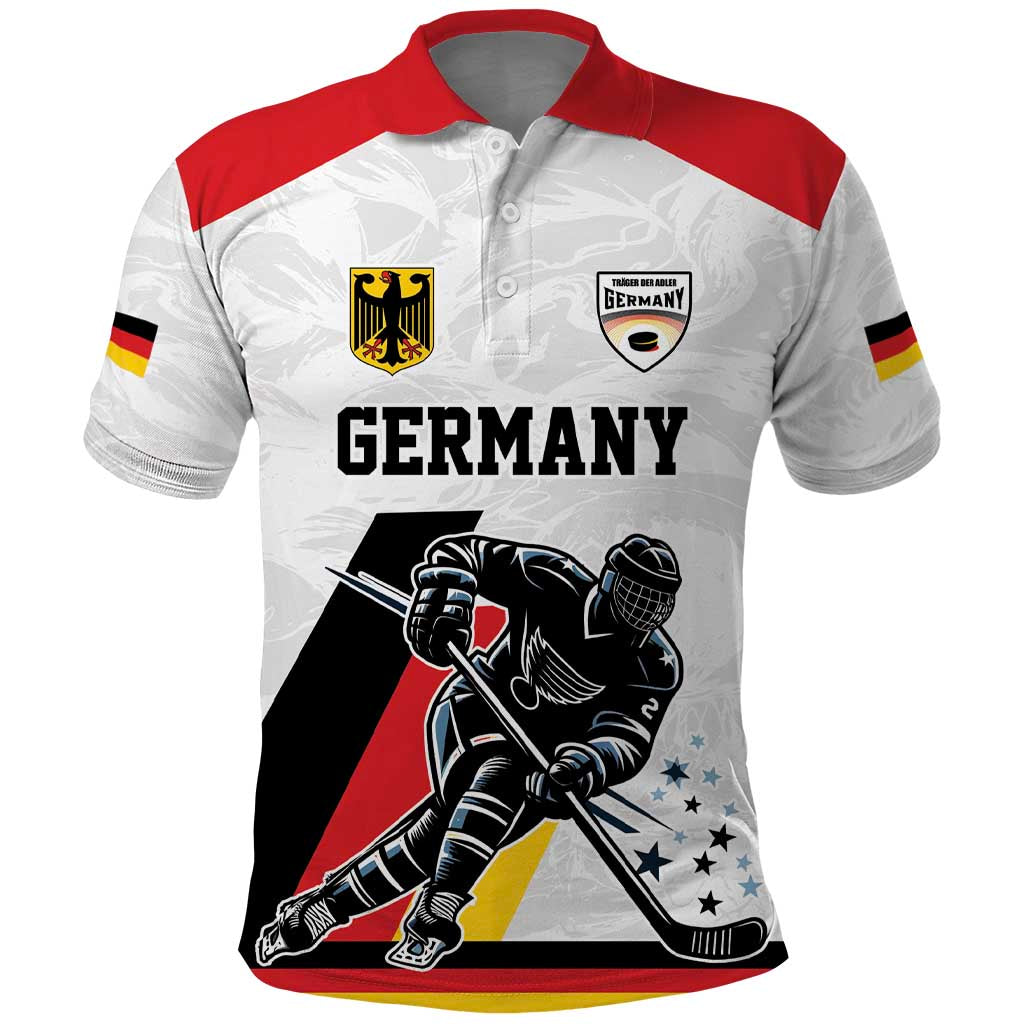 Custom Germany Ice Hockey Polo Shirt Retro Jersey