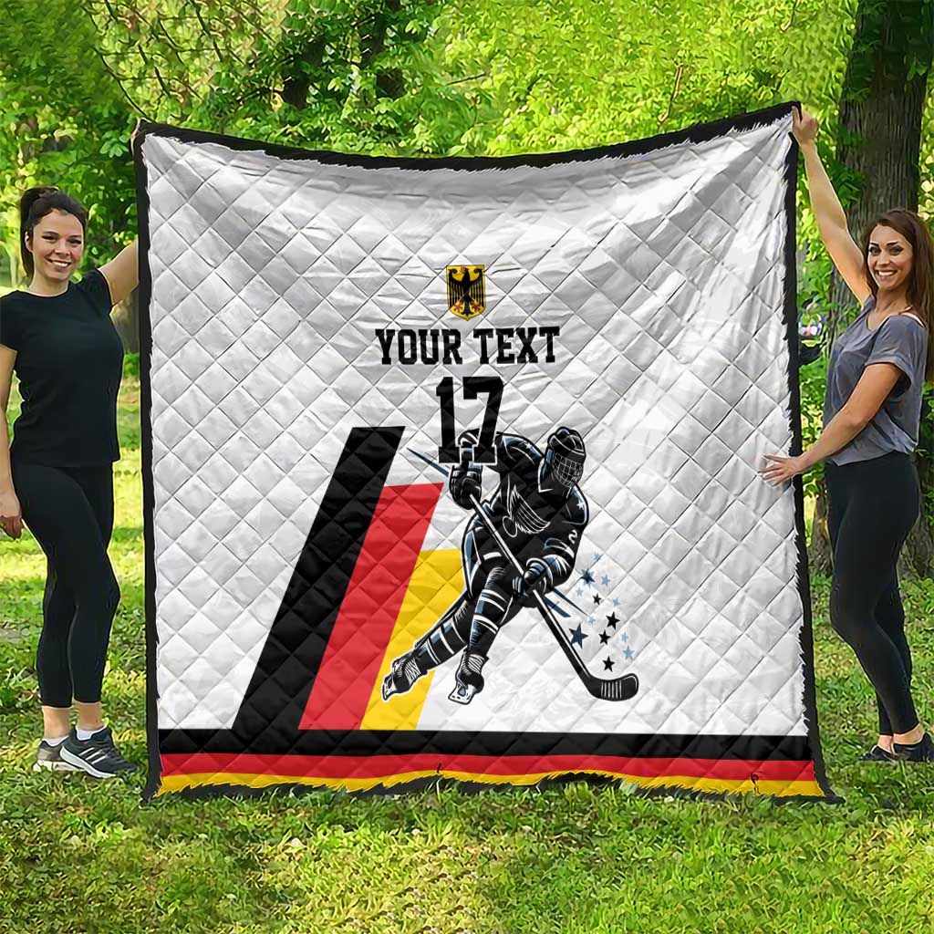 Custom Germany Ice Hockey Quilt Retro Jersey