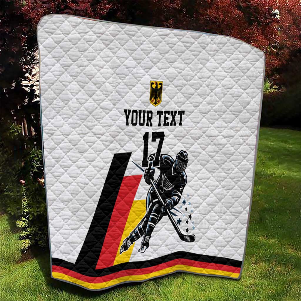 Custom Germany Ice Hockey Quilt Retro Jersey