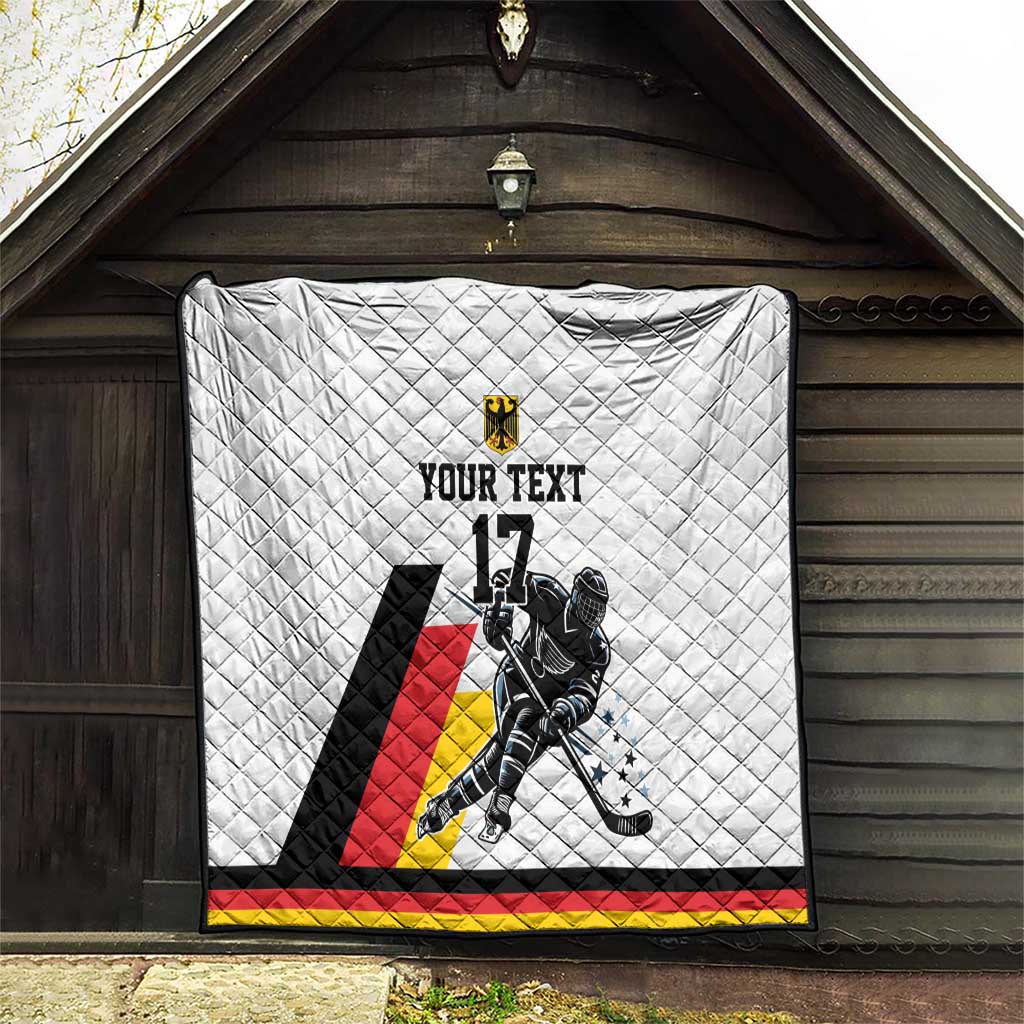 Custom Germany Ice Hockey Quilt Retro Jersey