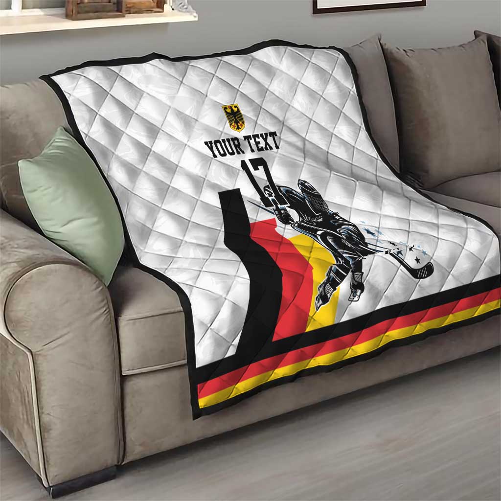 Custom Germany Ice Hockey Quilt Retro Jersey
