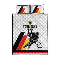 Custom Germany Ice Hockey Quilt Bed Set Retro Jersey