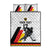 Custom Germany Ice Hockey Quilt Bed Set Retro Jersey
