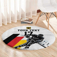 Custom Germany Ice Hockey Round Carpet Retro Jersey