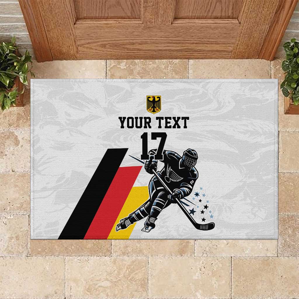 Custom Germany Ice Hockey Rubber Doormat Retro Jersey