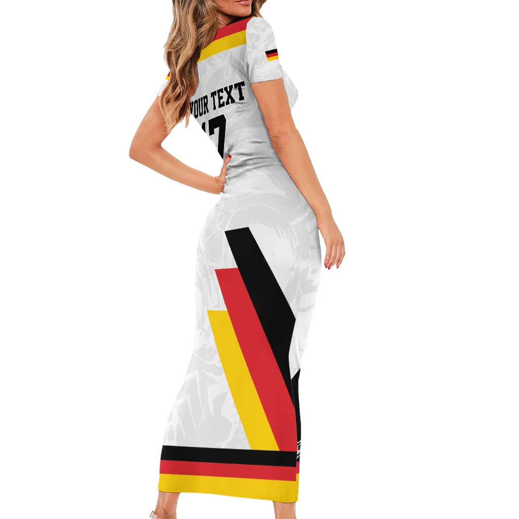 Custom Germany Ice Hockey Short Sleeve Bodycon Dress Retro Jersey