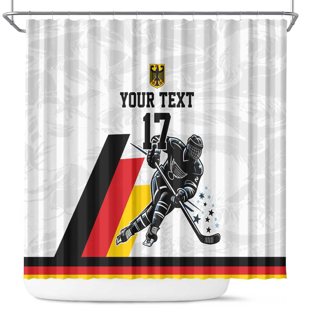 Custom Germany Ice Hockey Shower Curtain Retro Jersey