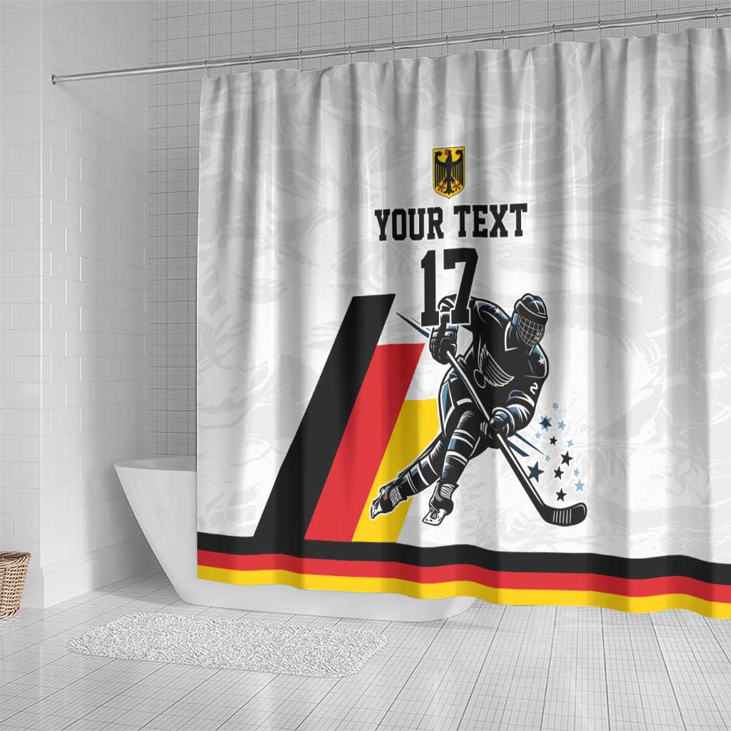 Custom Germany Ice Hockey Shower Curtain Retro Jersey