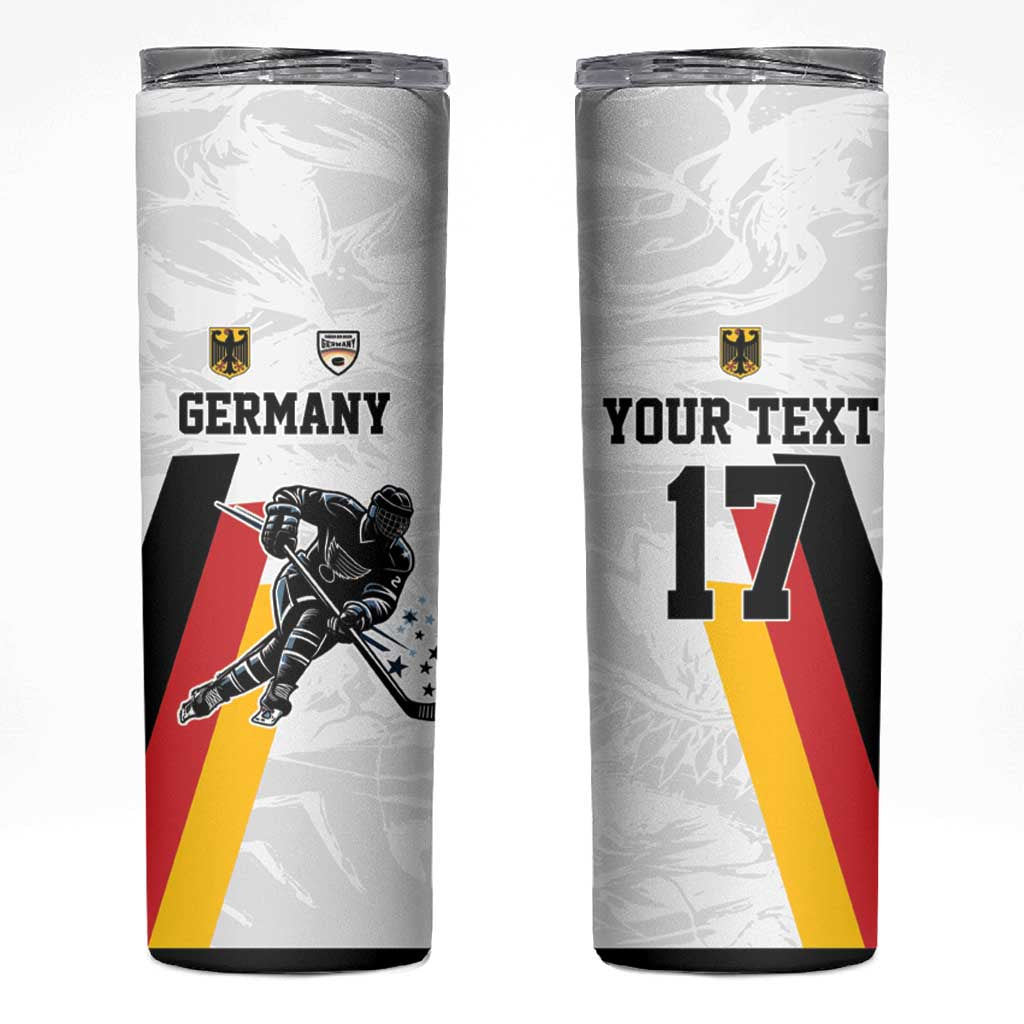 Custom Germany Ice Hockey Skinny Tumbler Retro Jersey