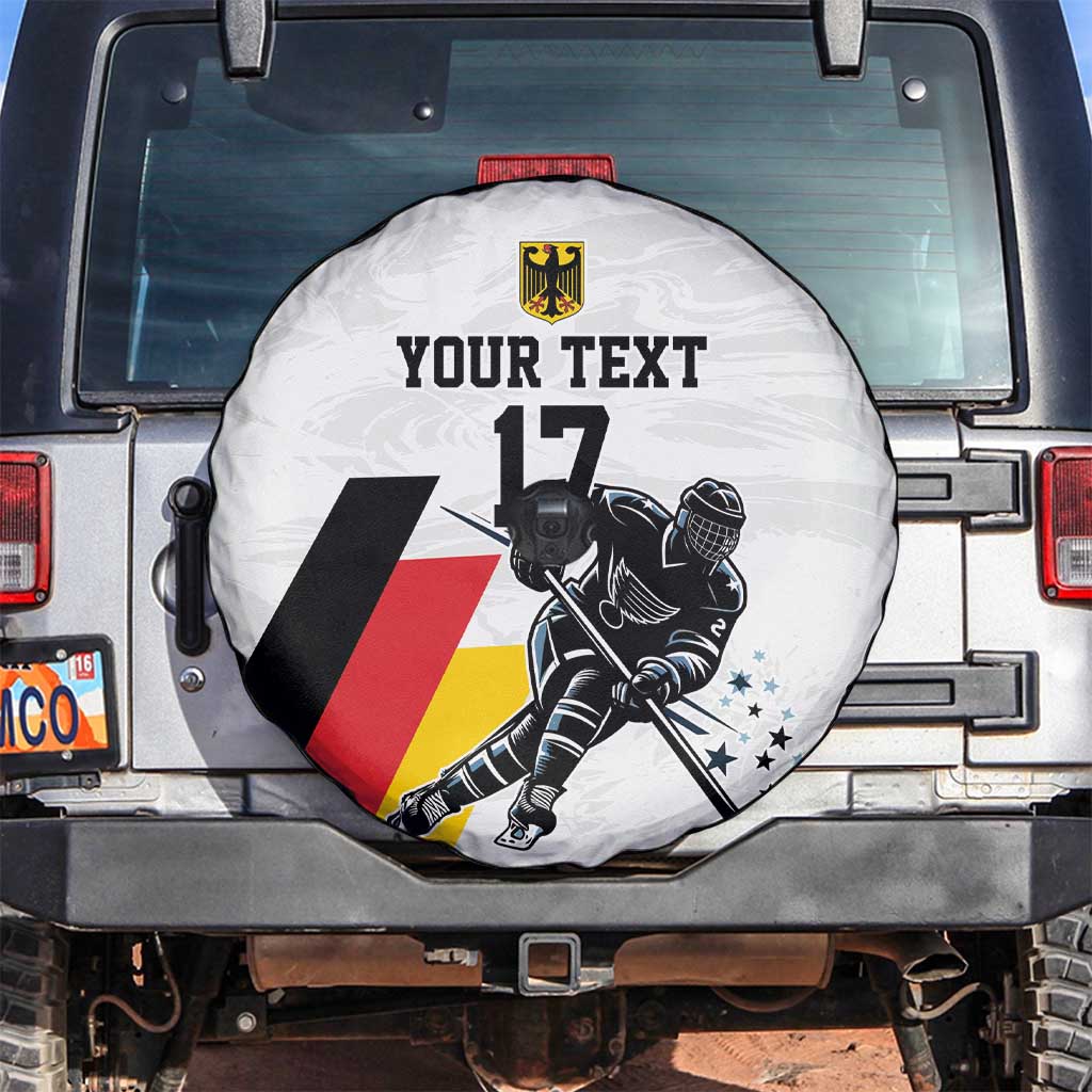 Custom Germany Ice Hockey Spare Tire Cover Retro Jersey