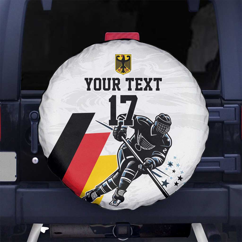 Custom Germany Ice Hockey Spare Tire Cover Retro Jersey