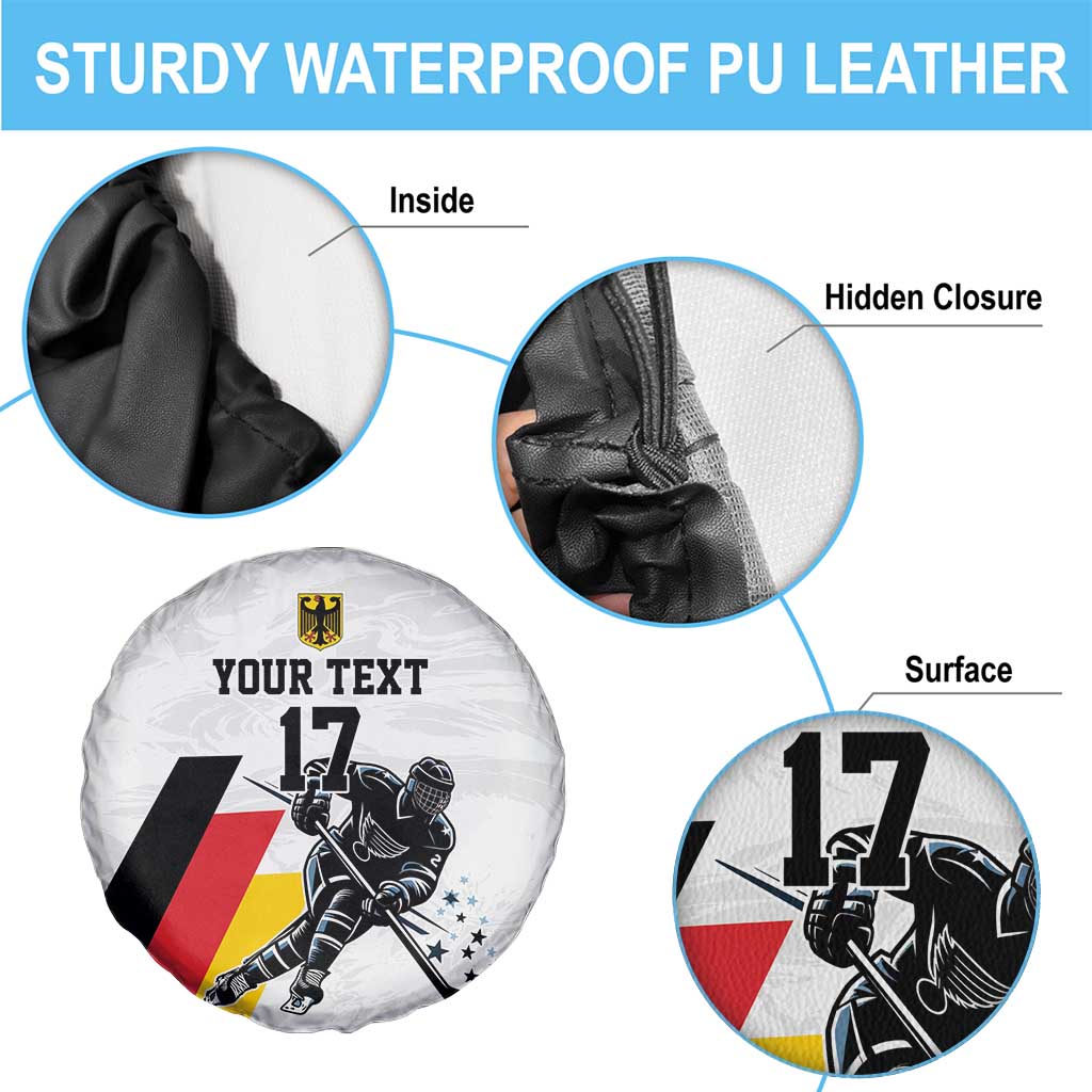 Custom Germany Ice Hockey Spare Tire Cover Retro Jersey