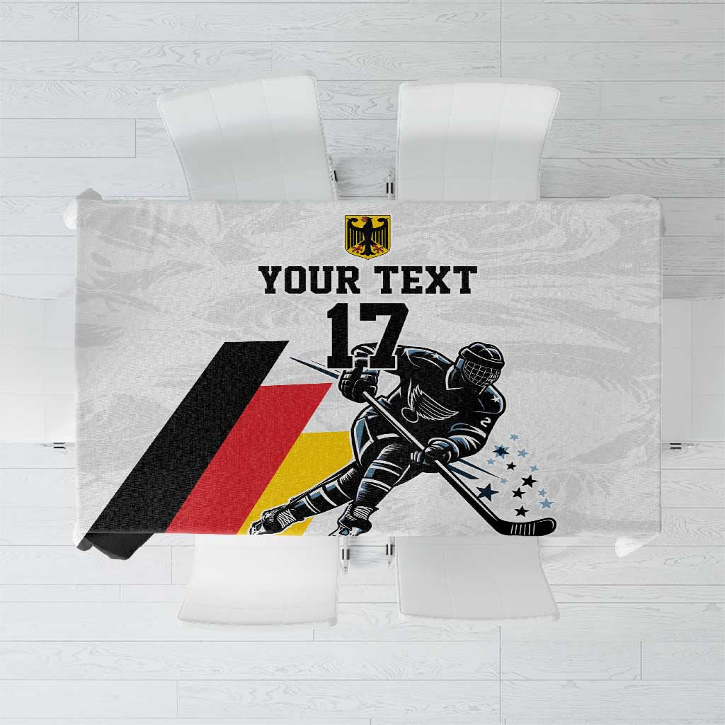 Custom Germany Ice Hockey Tablecloth Retro Jersey
