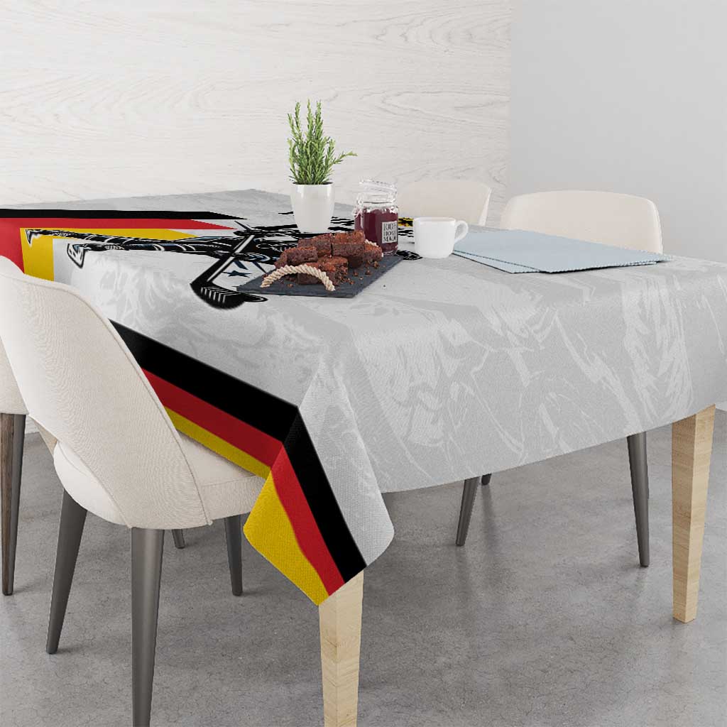 Custom Germany Ice Hockey Tablecloth Retro Jersey