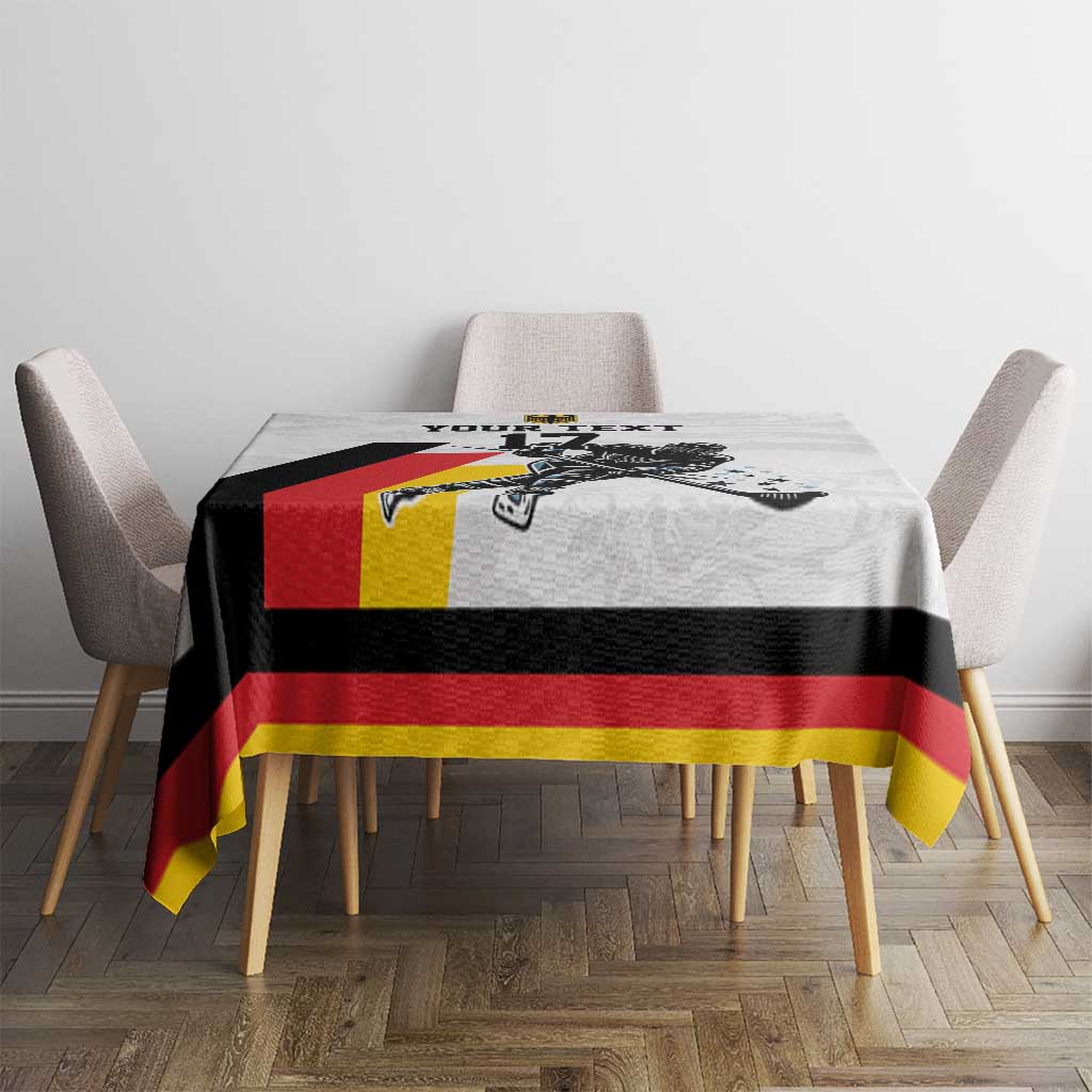 Custom Germany Ice Hockey Tablecloth Retro Jersey