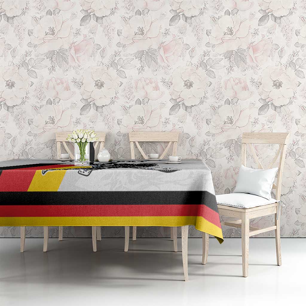 Custom Germany Ice Hockey Tablecloth Retro Jersey