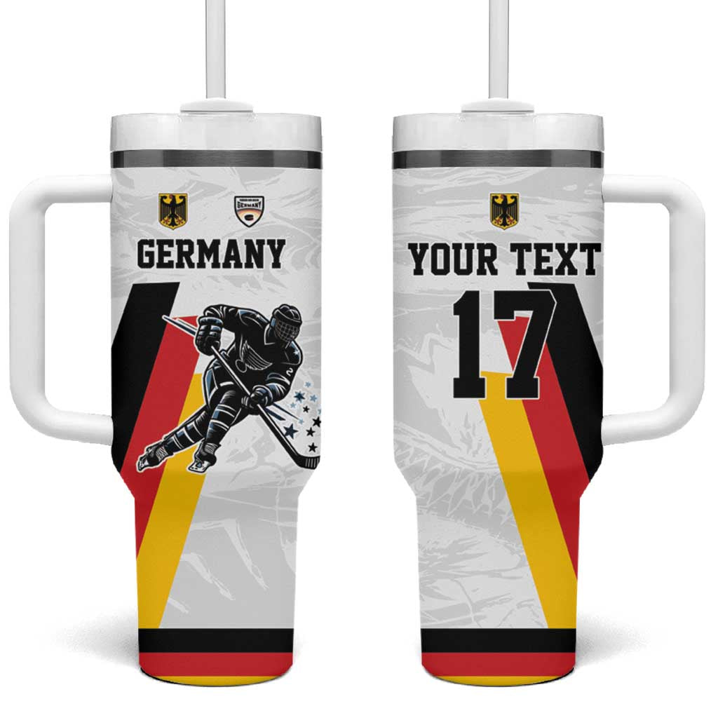 Custom Germany Ice Hockey Tumbler With Handle Retro Jersey