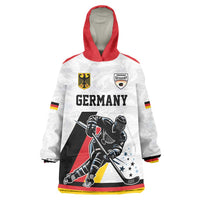 Custom Germany Ice Hockey Wearable Blanket Hoodie Retro Jersey