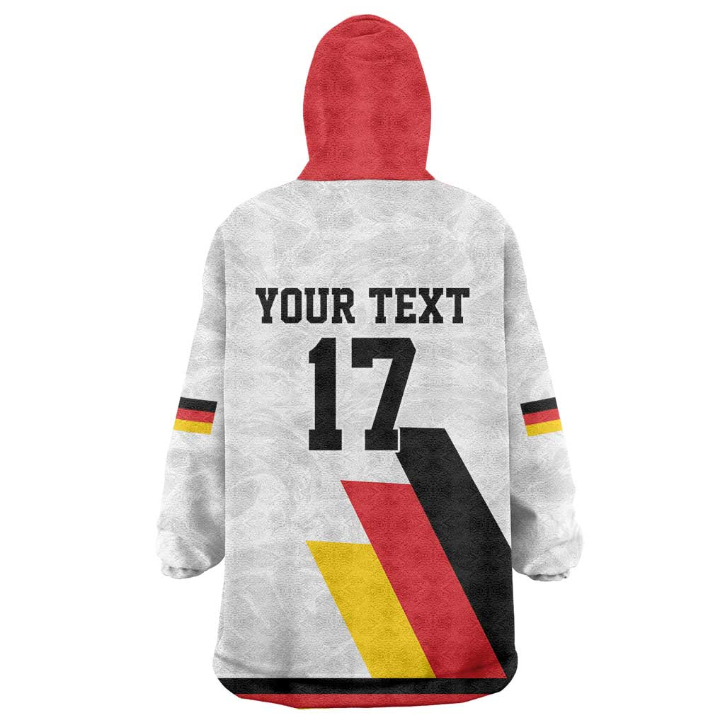 Custom Germany Ice Hockey Wearable Blanket Hoodie Retro Jersey
