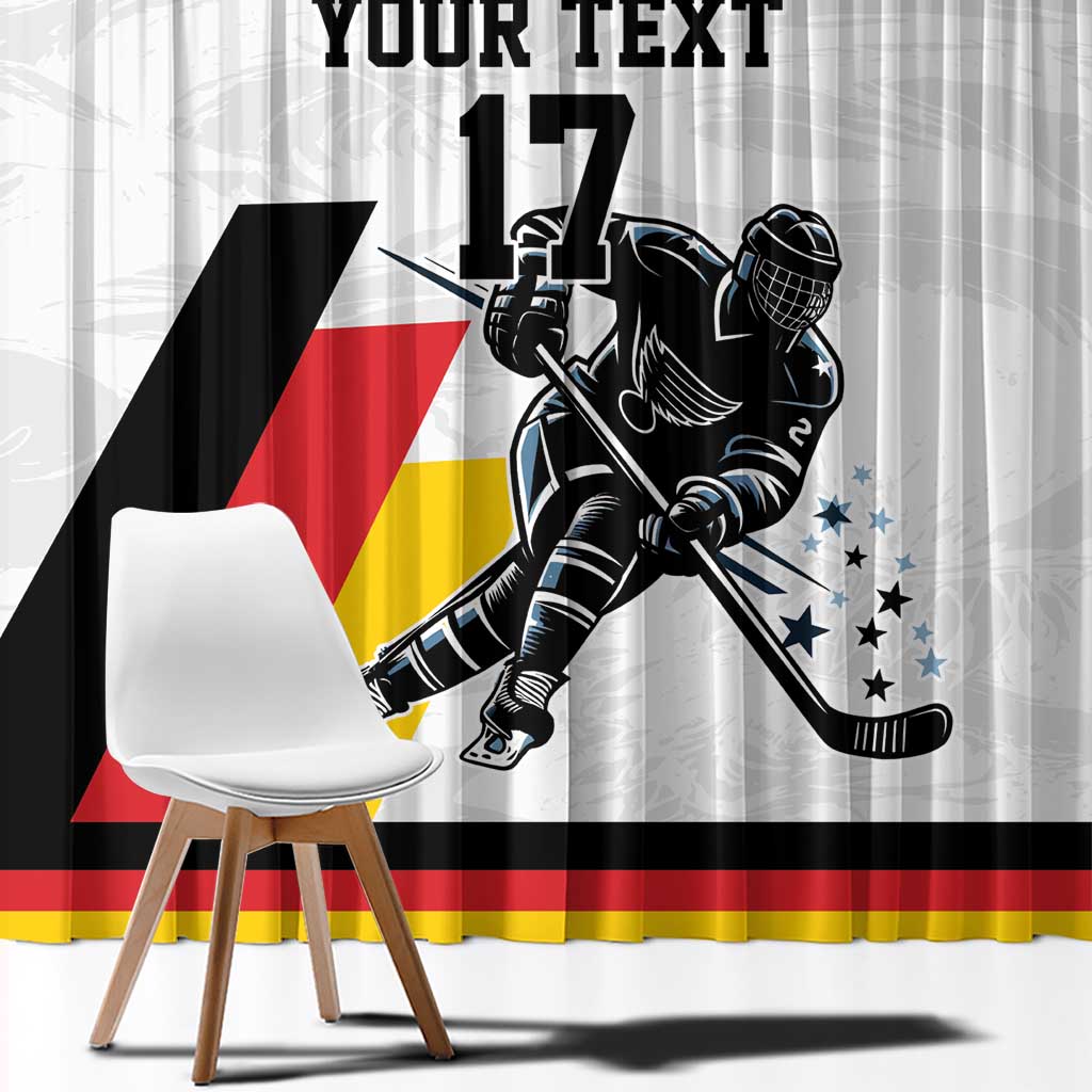 Custom Germany Ice Hockey Window Curtain Retro Jersey