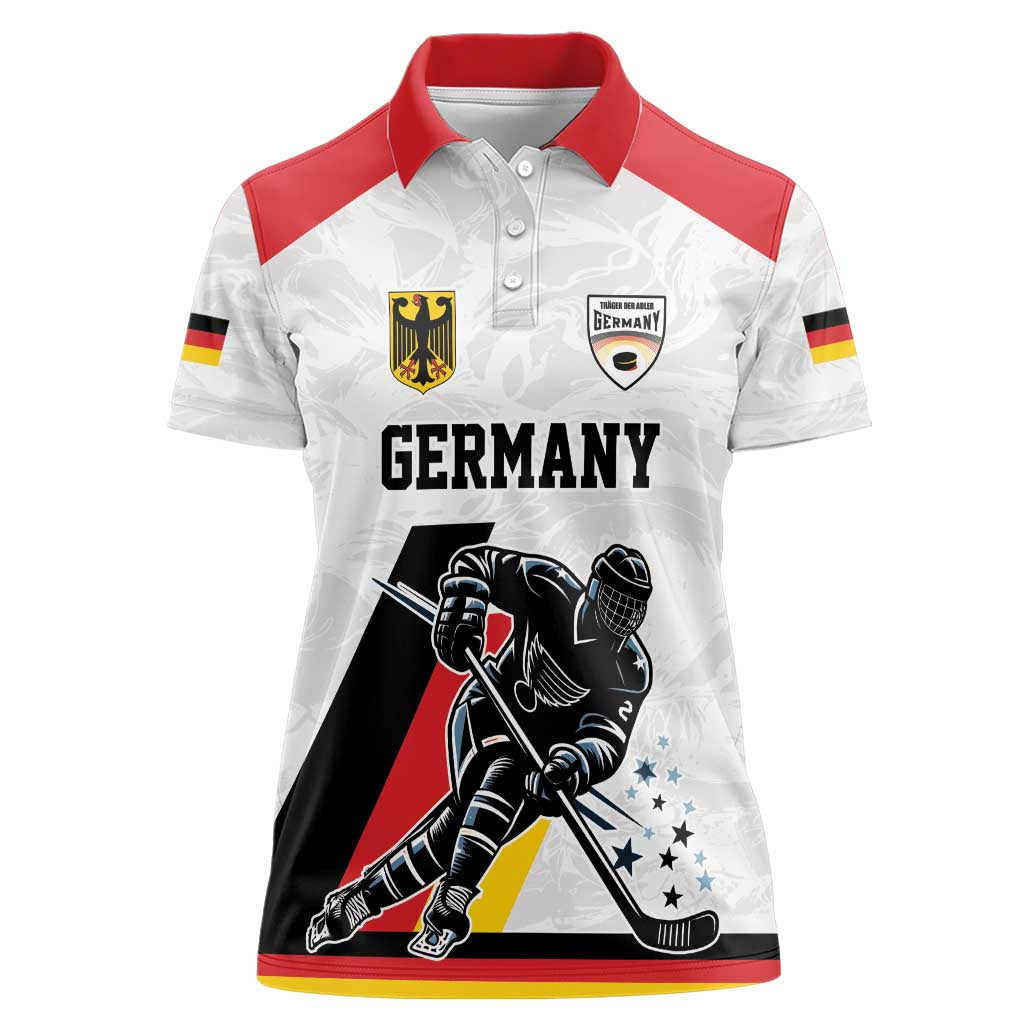 Custom Germany Ice Hockey Women Polo Shirt Retro Jersey