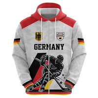 Custom Germany Ice Hockey Zip Hoodie Retro Jersey