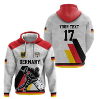 Custom Germany Ice Hockey Zip Hoodie Retro Jersey