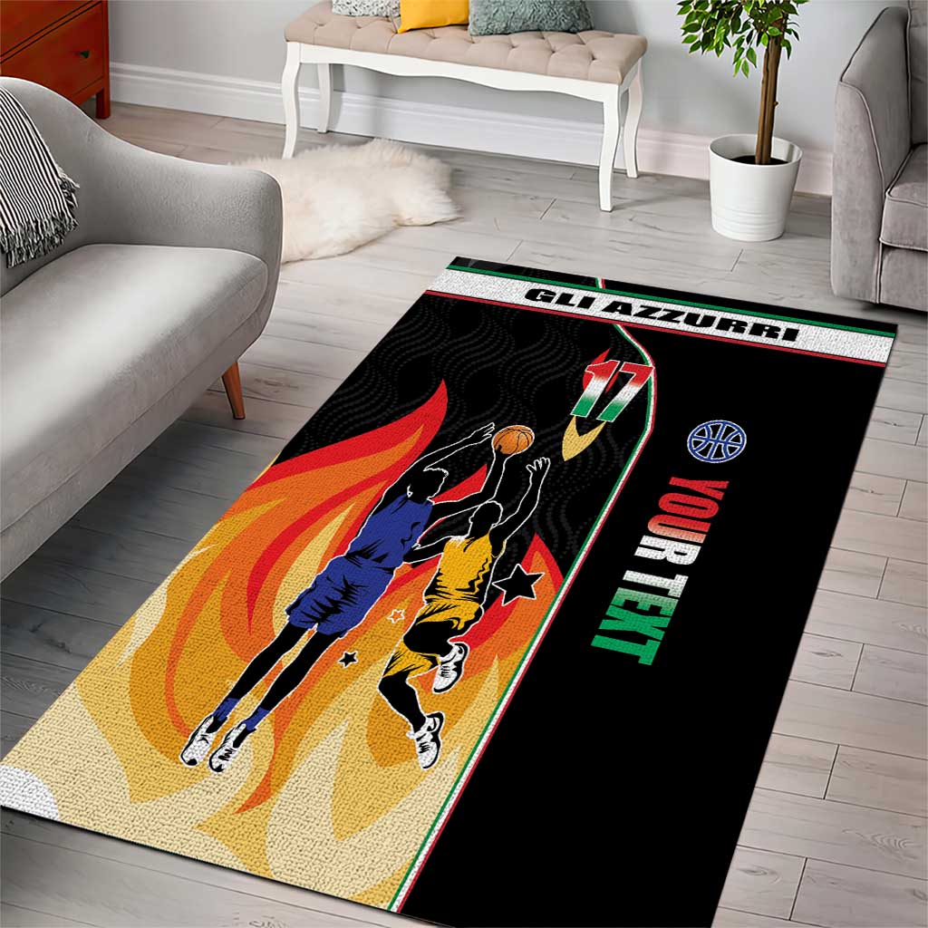 Custom Italian Republic Baketball Area Rug Sporty Style