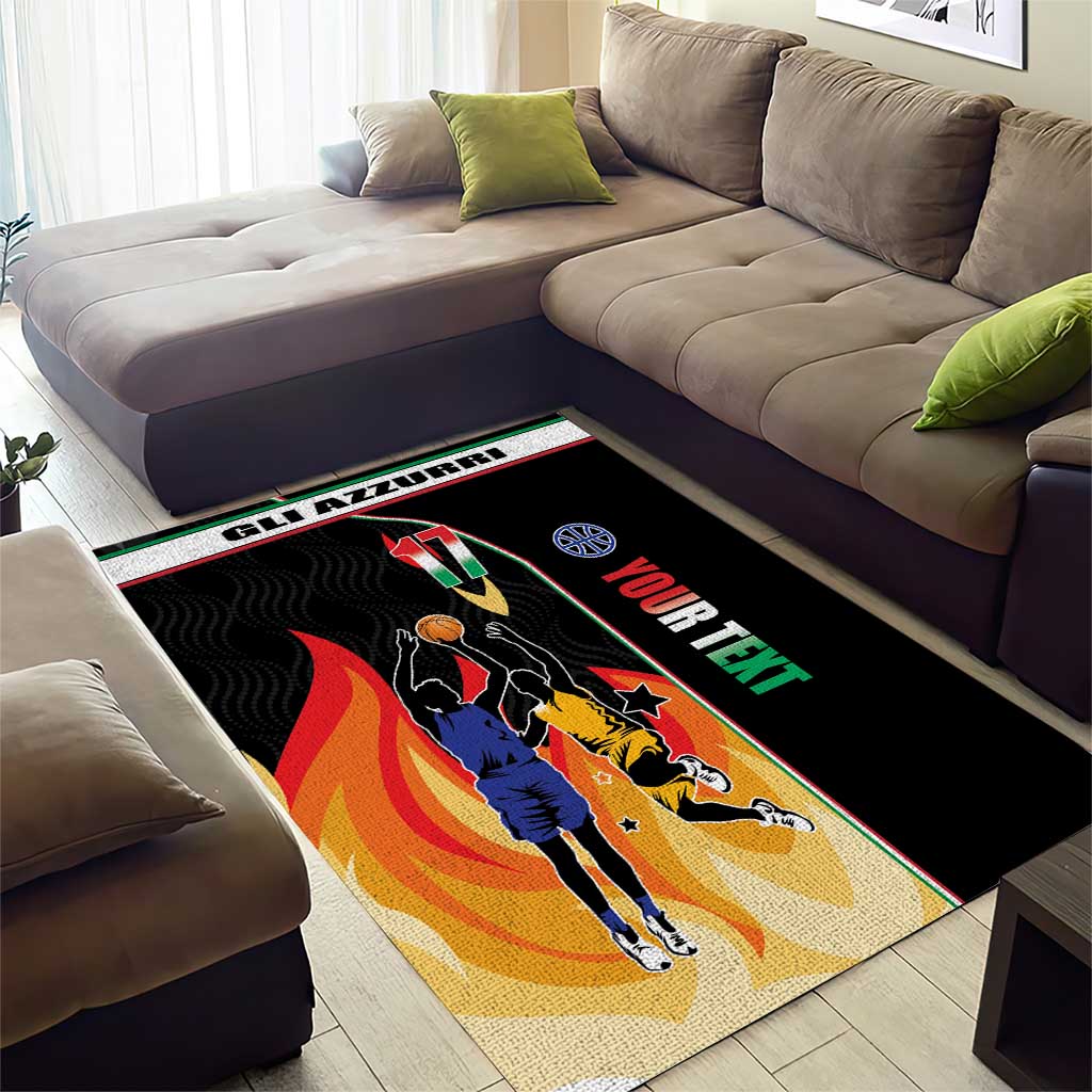 Custom Italian Republic Baketball Area Rug Sporty Style