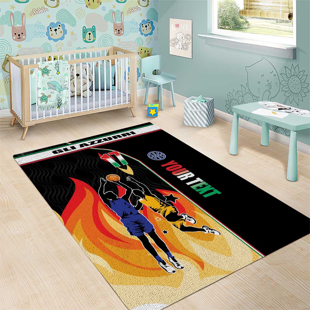Custom Italian Republic Baketball Area Rug Sporty Style