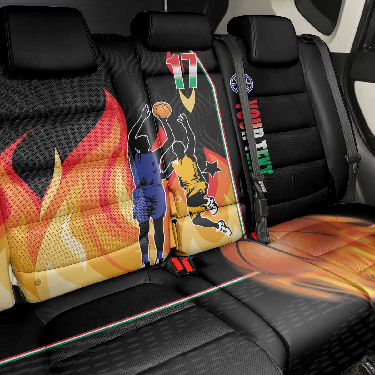 Custom Italian Republic Baketball Back Car Seat Cover Sporty Style