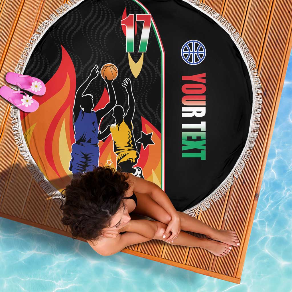 Custom Italian Republic Baketball Beach Blanket Sporty Style