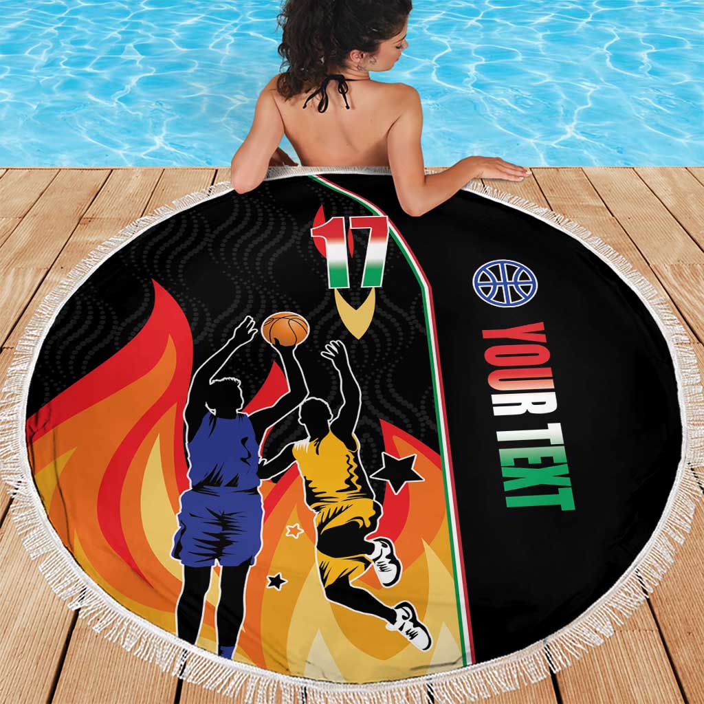 Custom Italian Republic Baketball Beach Blanket Sporty Style