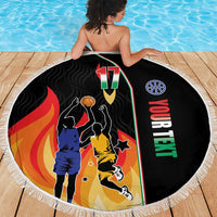 Custom Italian Republic Baketball Beach Blanket Sporty Style