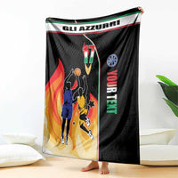 Custom Italian Republic Baketball Blanket Sporty Style