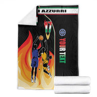 Custom Italian Republic Baketball Blanket Sporty Style