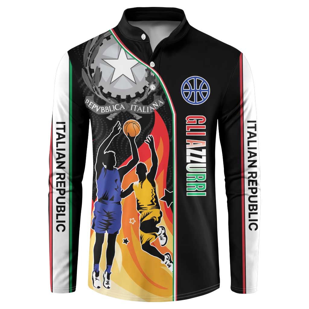 Custom Italian Republic Baketball Button Sweatshirt Sporty Style