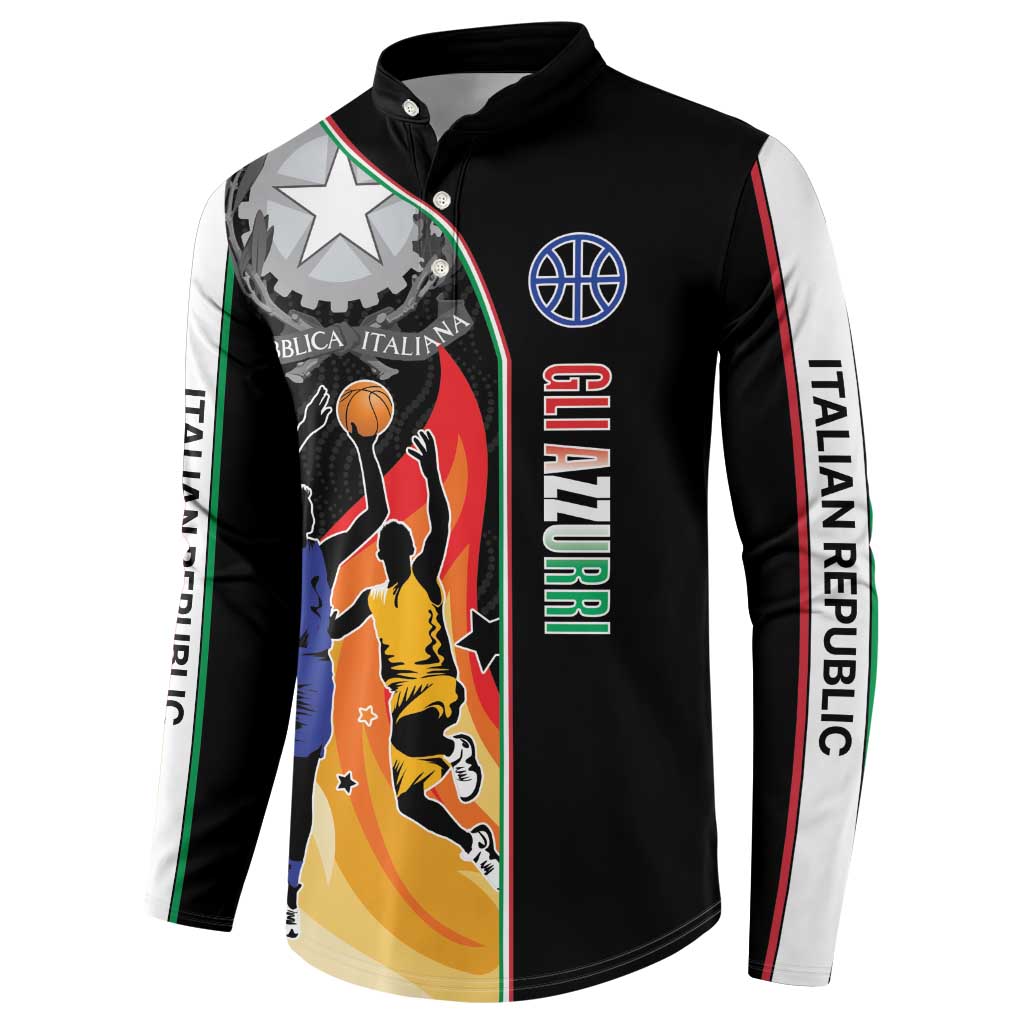 Custom Italian Republic Baketball Button Sweatshirt Sporty Style