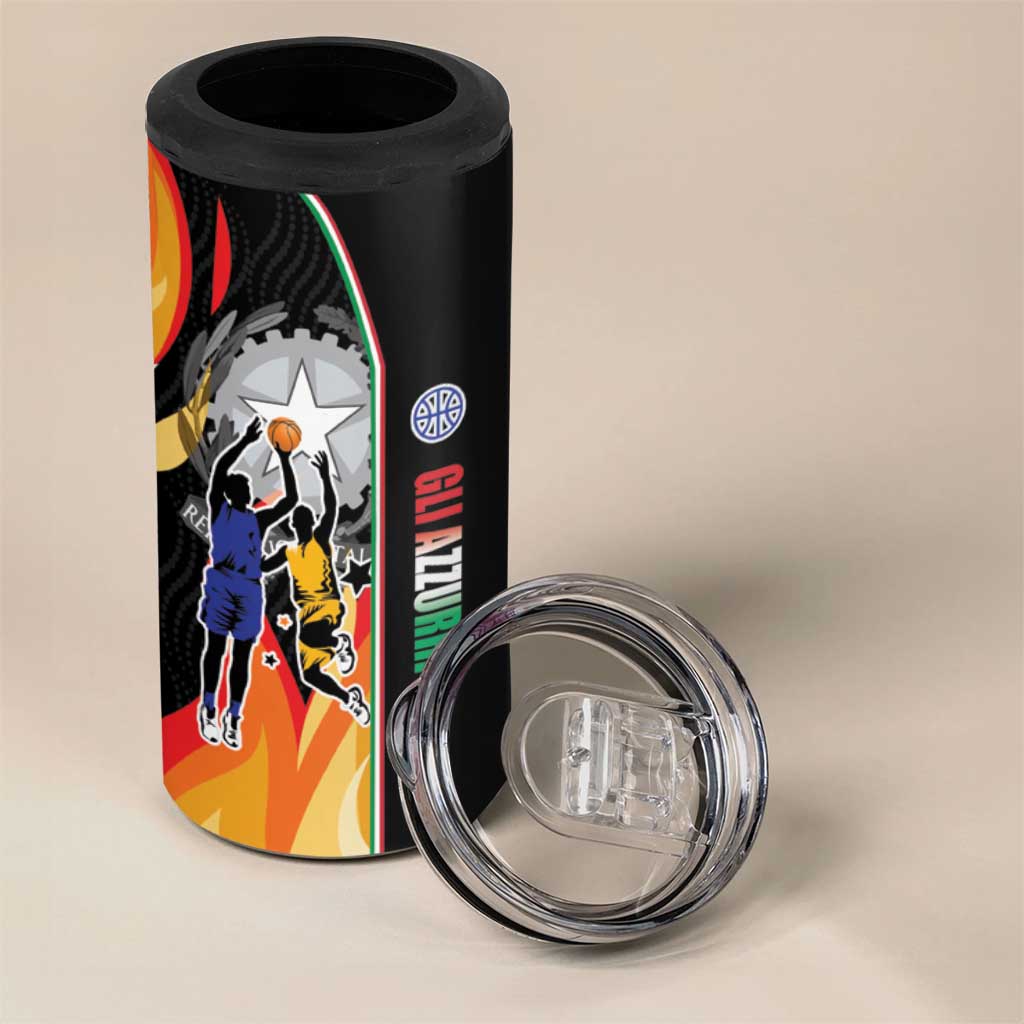 Custom Italian Republic Baketball 4 in 1 Can Cooler Tumbler Sporty Style