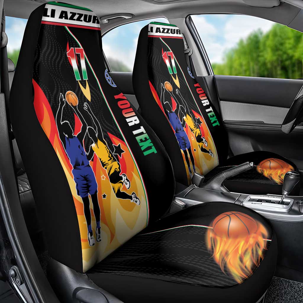 Custom Italian Republic Baketball Car Seat Cover Sporty Style