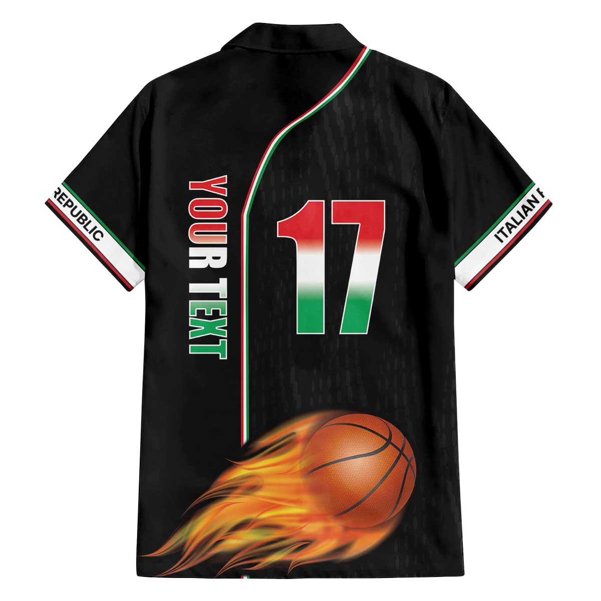 Custom Italian Republic Baketball Family Matching Off The Shoulder Long Sleeve Dress and Hawaiian Shirt Sporty Style