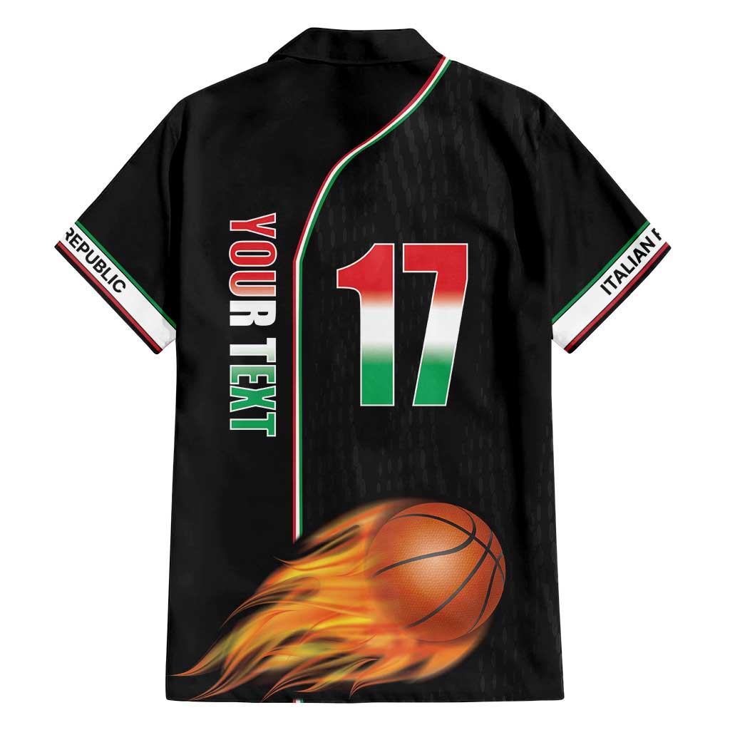 Custom Italian Republic Baketball Family Matching Off Shoulder Short Dress and Hawaiian Shirt Sporty Style