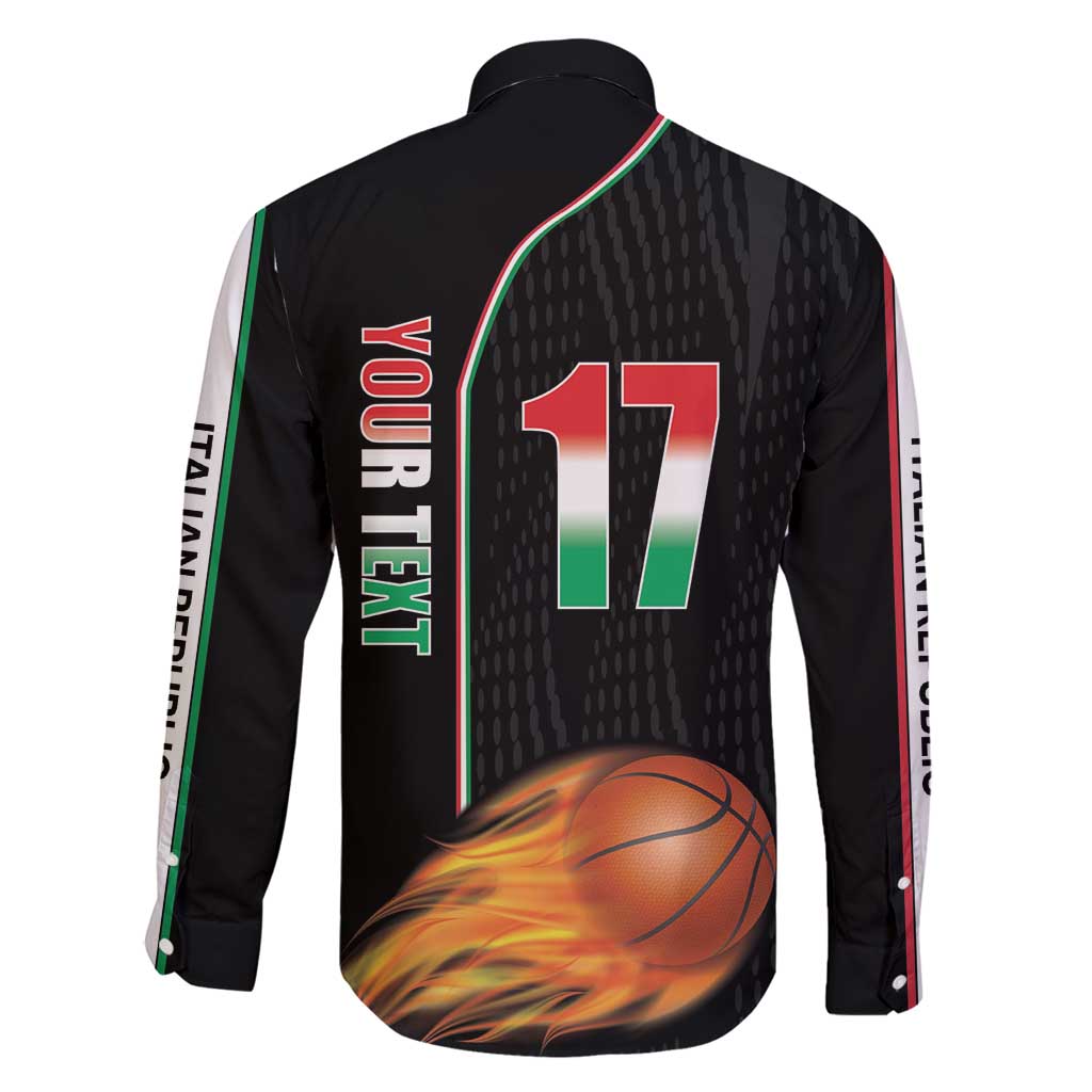 Custom Italian Republic Baketball Family Matching Off Shoulder Short Dress and Hawaiian Shirt Sporty Style