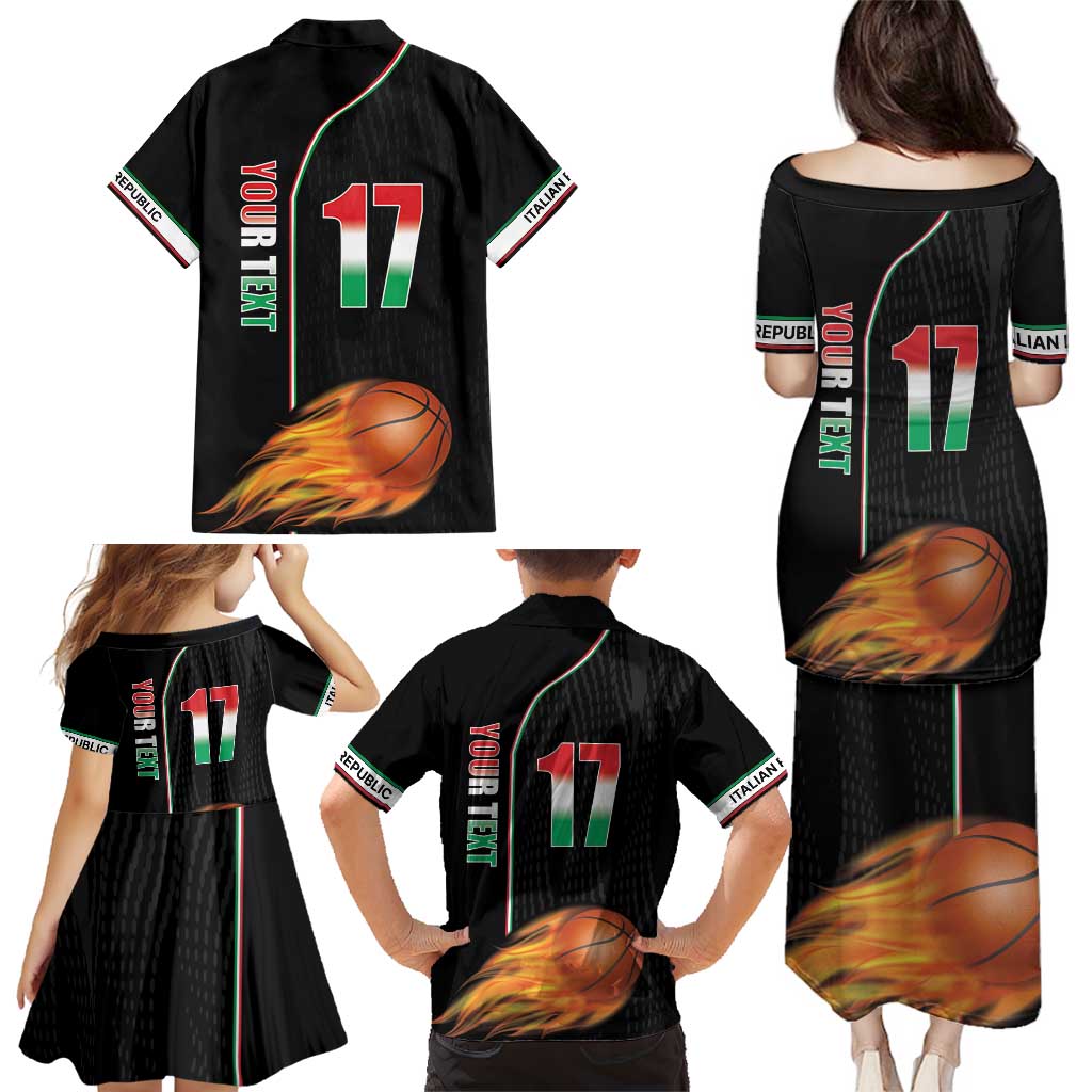 Custom Italian Republic Baketball Family Matching Puletasi and Hawaiian Shirt Sporty Style
