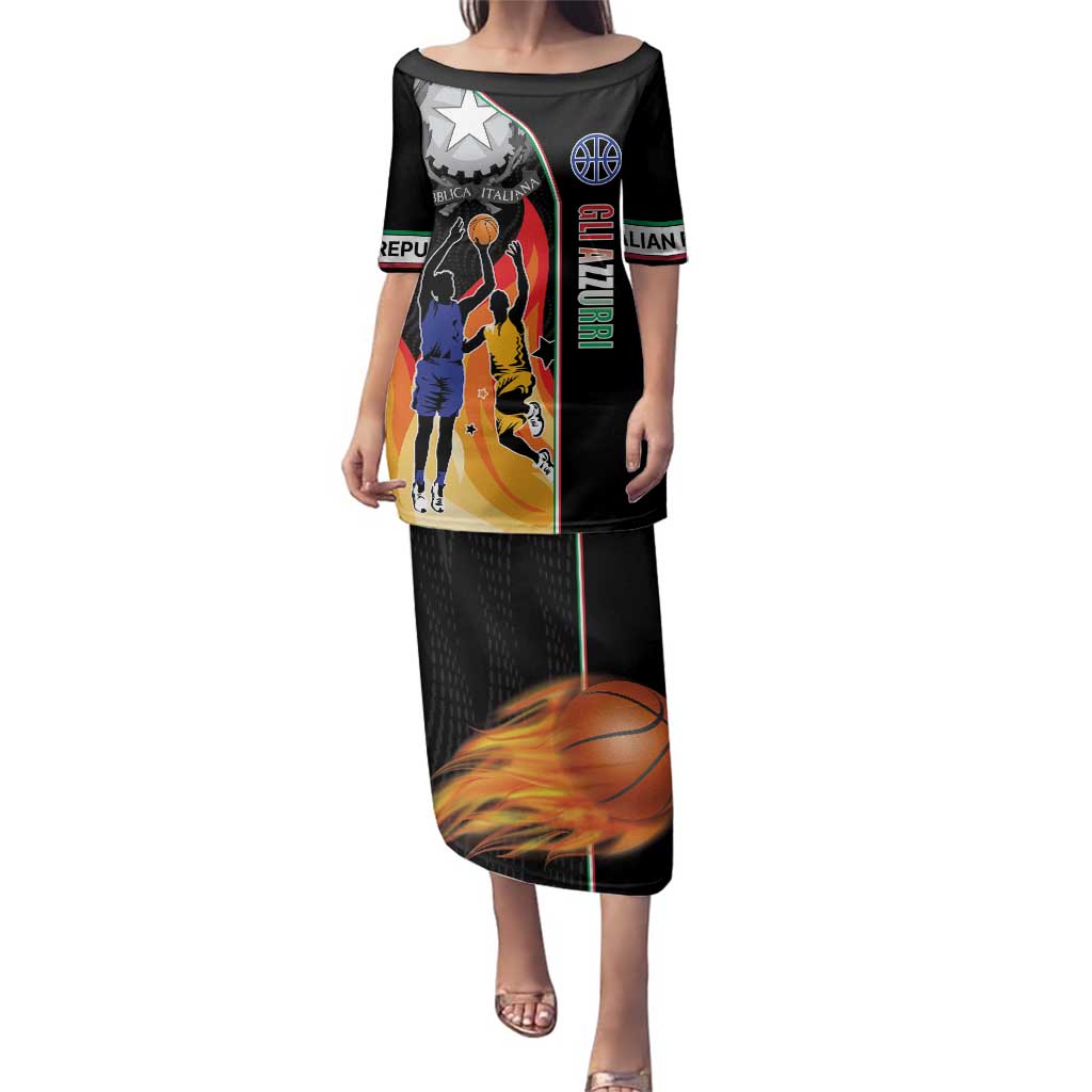 Custom Italian Republic Baketball Family Matching Puletasi and Hawaiian Shirt Sporty Style