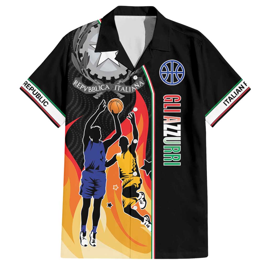 Custom Italian Republic Baketball Family Matching Short Sleeve Bodycon Dress and Hawaiian Shirt Sporty Style