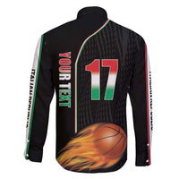 Custom Italian Republic Baketball Family Matching Short Sleeve Bodycon Dress and Hawaiian Shirt Sporty Style