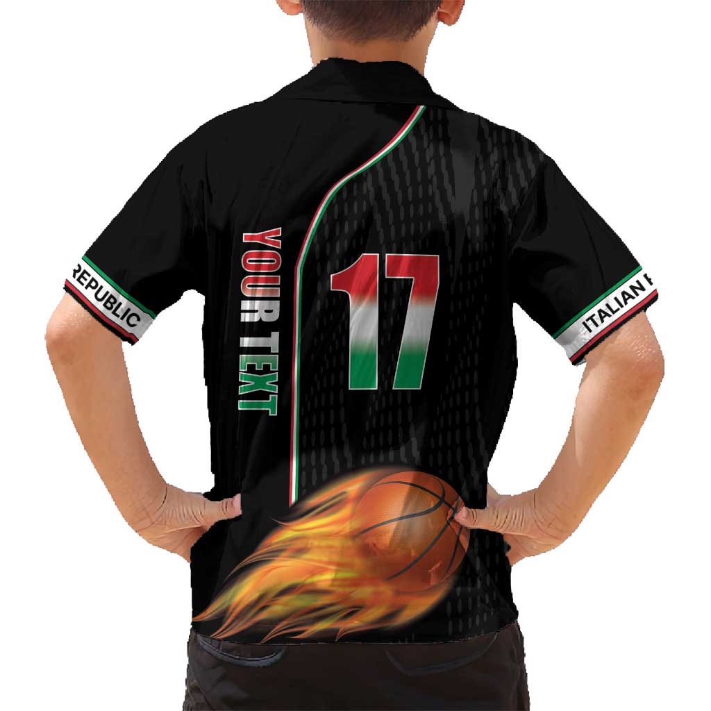 Custom Italian Republic Baketball Family Matching Summer Maxi Dress and Hawaiian Shirt Sporty Style